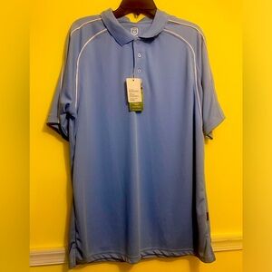 Architect golf polo,XL, Carolina blue/white